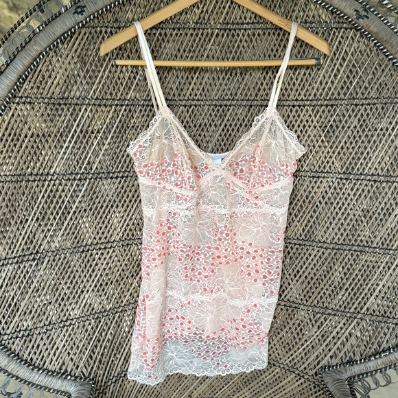 Ebeney Lace Teddy ivory : coral accents - Picture 10 of 10